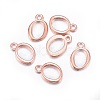 Rose Gold Plated Alloy Letter Pendants X-PALLOY-J718-01RG-O-2