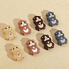 CHGCRAFT 16Pcs 4 Colors Squirrel Food Grade Eco-Friendly Silicone Beads SIL-CA0003-02-6