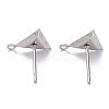 Non-Tarnish 304 Stainless Steel Stud Earring Settings STAS-J032-10-2