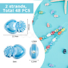 2 Strands Smooth Handmade Porcelain Beads PORC-HS0001-03-2