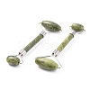 Natural Chinese Southern Jade Brass Face Massager MRMJ-G009-32P-2