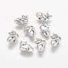 Tibetan Style Alloy Kitten Beads X-TIBEP-GC183-AS-RS-1