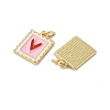 Brass Enamel Charms KK-C110-34G-2