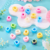 20Pcs UV Plating Opaque Acrylic European Beads OACR-TADJ0001-16D-4