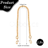 1Pc Alloy Twisted Bag Chains with Clasps PURS-CN0001-10-2