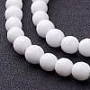 Synthetic White Agate Beads Strands X-G-D419-8mm-01-2