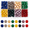 Opaque Solid Color Glass Beads Strands GLAA-FH0001-24-1