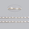 Handmade Natural Rainbow Moonstone Tumbled Stone Beaded Chains CHC-L045-014-2