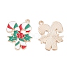 Christmas Alloy Enamel Pendants PALLOY-K007-08KCG-1