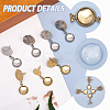 8 Pairs 4 Styles Blank Dome Glass Dangle Stud Earrings EJEW-AB00010-5