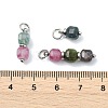 3Pcs 3 Styles Natural Multicolor Tourmaline Beads  Pendants PALLOY-JF05292-02-4