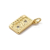 Brass Micro Pave Cubic Zirconia Pendants KK-P308-34G-2