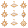 10Pcs Brass Micro Pave Cubic Zirconia Pendants KK-NB0003-94A-1