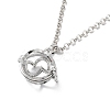 Brass Pendant Necklaces NJEW-P299-A08-P-1