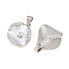 Brass Micro Clear Cubic Zirconia Peg Bails Pin Pendants KK-CBA6A75-52A-P-2
