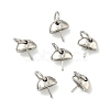 Half Round Brass Cup Pearl Peg Bails Pin Pendants KK-G555-08P-1