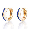 Brass Huggie Hoop Earrings EJEW-S209-07B-2