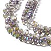 Electroplate Glass Beads Strands EGLA-L031-HR01-3
