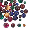 40Pcs 4 Sizes Natural Tiger Eye Beads G-AR0005-07-1