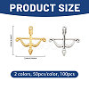 100Pcs 2 Colors Tibetan Style Alloy Pendants FIND-CA0011-58-2