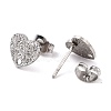 Non-Tarnish 304 Stainless Steel Stud Earring Findings STAS-I183-02A-P-3