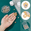 60Pcs 10 Styles Alloy Clear Cubic Zirconia Charms ZIRC-FH0001-46-3