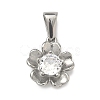 304 Stainless Steel Rhinestone Pendants STAS-A140-05D-P-1