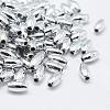 Plating Eco-Friendly Plastic Beads X-KY-K002-03-8x4mm-S-1