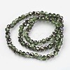 Electroplate Transparent Glass Beads Strands EGLA-A034-T4mm-P08-2