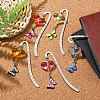 Alloy Hook Bookmarks AJEW-JK00252-2