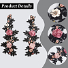 Polyester Embroidery Lace Cloth Patches AJEW-WH20070-068-4