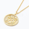 Brass Micro Pave Clear Cubic Zirconia Pendant Necklaces NJEW-J059-01N-3