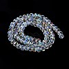 Transparent Electroplate Glass Beads Strands GLAA-Q099-C01-13-1-4