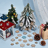200Pcs Christmas Theme Unfinished Wood Snowflake Sheets FIND-BC0014-53-4