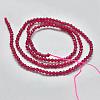 Glass Imitation Red Corundum Beads Strands G-K207-01B-01-2