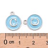 Platinum Plated Alloy Enamel Charms X-ENAM-S118-04C-P-3