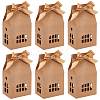 Hollow House Shaped Kraft Paper Candy Boxes CON-WH0105-12-1
