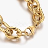 Ion Plating(IP) 304 Stainless Steel Cross Chain Bracelets BJEW-L634-11G-3