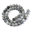 Natural Labradorite Round Beads Strands G-S158-8mm-2