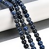 Natural Dumortierite Beads Strands G-G167-A06-8MM-2