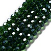 Electroplate Transparent Glass Beads Strands EGLA-A035-T8mm-A10-1