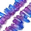 Two Tone Natural Quartz Crystal Beads Strands G-Z131-K01-04-2
