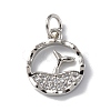 Brass Micro Pave Cubic Zirconia Charms ZIRC-F131-18P-1