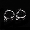 Anti-Tarnish Rhodium Plated 925 Sterling Silver Leverback Earring Findings STER-I017-087P-4