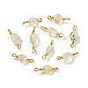 Natural Prehnite Links Connectors G-K316-02D-G-RS-1