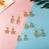 Eco-Friendly Horse Eye Iron Pendants Dangle Earrings EJEW-PH01401-02-3