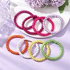 Acrylic Rondelle Beaded Stretch Bracelets Set BJEW-JB11020-02-5