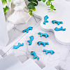 10Pcs Synthetic Turquoise Beads G-TADJ0001-01E-4