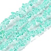 Spray Painted Transparent Glass Beads Strands GLAA-P060-01A-08-1