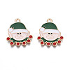 Christmas Alloy Enamel Pendants X-ENAM-Q442-51-2